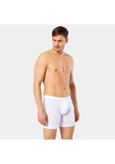 Cacharel Erkek Likralı Uzun Boxer Bel Bantlı 1336/beyaz