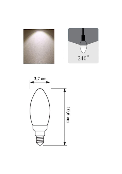 Panasonic 6,5w 50w Led Mum Ampul Gün Işığı 4000k - E14 Duy Avize Lambası