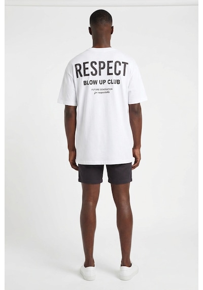 Blow Up Future Gen Club Oversize Erkek T-shirt 141228 Beyaz