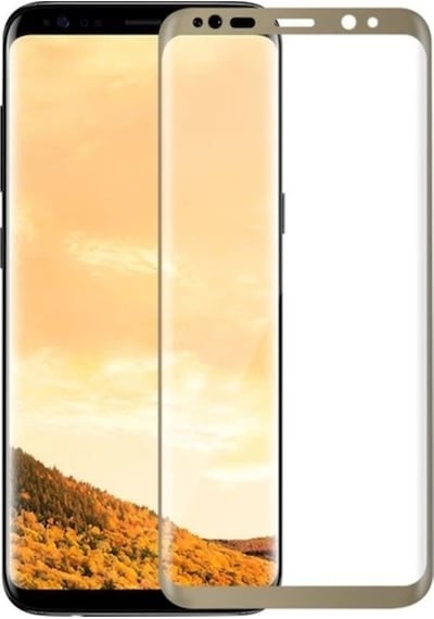 Samsung Uyumlu S8 5D Tam Kaplayan Kavisli Cam