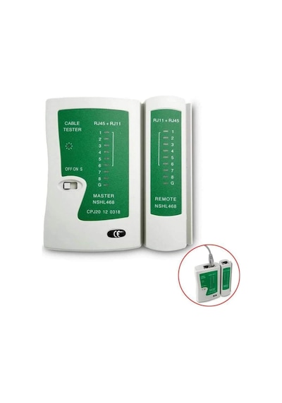 Network Tester Rj11 Rj45 LEDLİ Tester Cihazı Cat5 Cat6 Kontrol