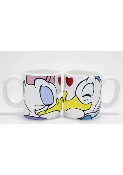 Donald Ve Daisy Duck 2'li Öpüşen Çift Kupa Bardak Seti Alk4539 Çokrenkli