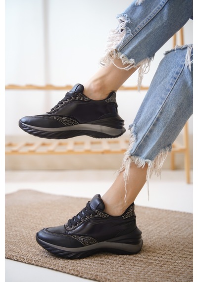 Beatry Taşlı Kaliteli Ortopedik Taban Günlük Sneaker 001