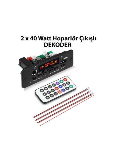 2 X 40 Watt Hoparlör Çıkışlı Dekoder
