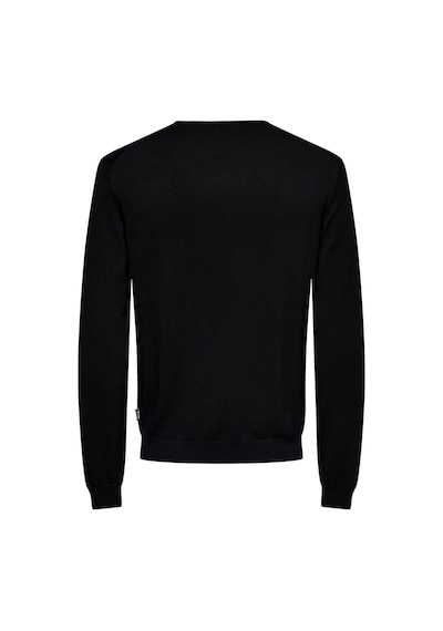 Only & Sons Erkek Bisiklet Yaka Regular Fit Kazak - 22020088 Siyah