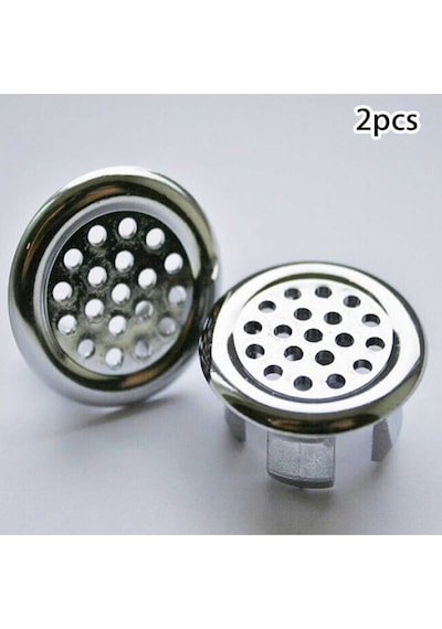 2 Adet Krom Mutfak Banyo Lavabo Taşma Halkası Drenaj Kapağı Belirtilmemiş Metalik Diğer