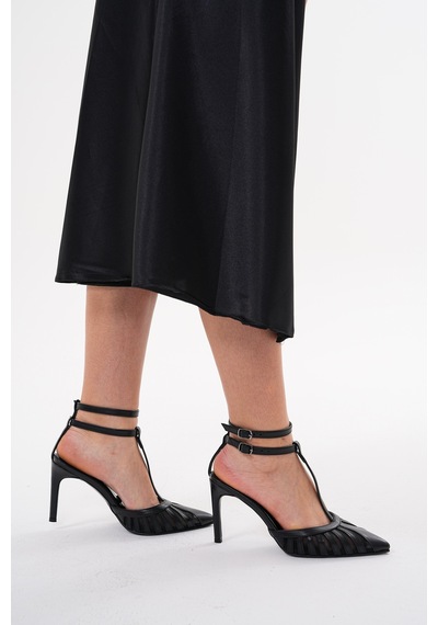 Wolk Shoes Kadın Topuklu Stiletto Ayakkabı Siyah