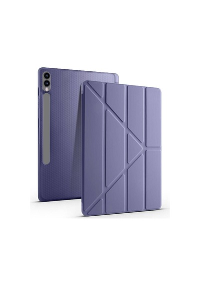 Samsung Galaxy Uyumlu Tab S9 Fe Plus X610 X616 Kılıf Kalem Bölmeli Trifolding Case