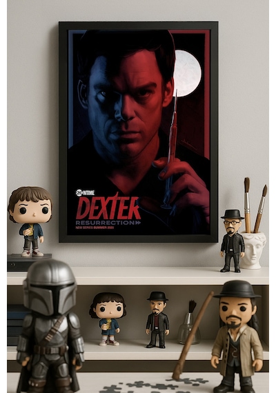 Dexter Siyah Ahşap Çerçeveli Poster, Film Duvar Tablosu