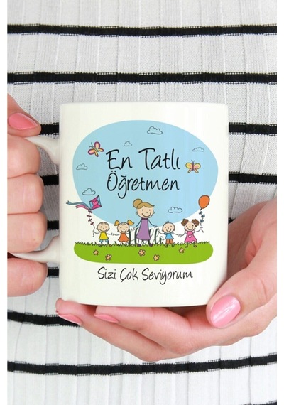 En Tatlı Öğretmen Öğretmenler Günü Hediyesi Baskılı Kupa Stsk33062 Renkli