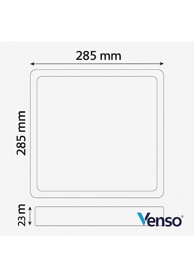 Venso 24w Kare Sıva Üstü Led Panel 3000k Gün Işığı Sarı Işık