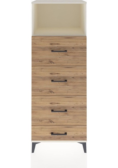Hyperion Dolap Tek Raflı 4 Çekmeceli 60x44x163 Aytaşı-çam Aytaşı