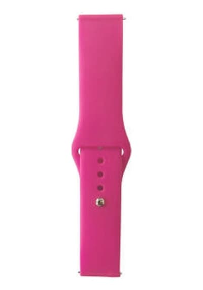 Samsung Galaxy Uyumlu  Watch Active 2 44mm Band Serisi 20mm Klasik Kordon Silikon Strap Kayış - Barbie Powder