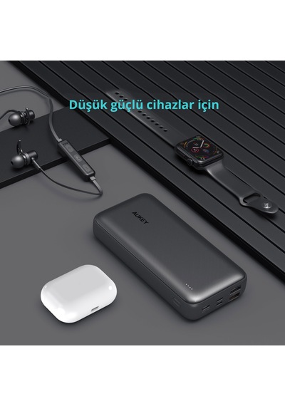 Aukey Pb-n74s-bk 22.5w 20000 Mah Pd Ve Qc 3.0 Destekli Powerbank - Siyah