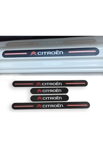 Citroen Grubu Carbon Kapı Eşiği + Ayna Yağmur Koruyucu (552748848)