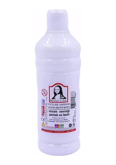 Resim Verniği 500 Ml Su Bazlı 1 Adet Resim Parlatıcı Vernik 250 Ml 1 Adet Südor Monalisa Vernik