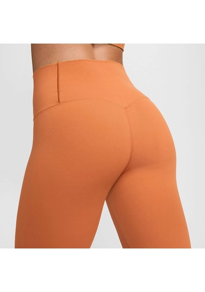 Nike Dri Fit Zenvy Gentle Support High Waisted 7/8 Leggings Brick Kadın Yüksek Bel İç Cepli Spor Tayt Kiremit