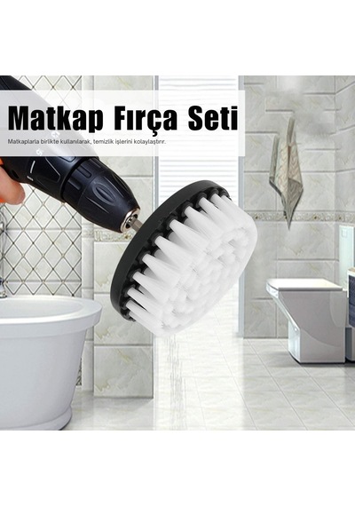 Fixonic B.h.d. Bhd00900 Matkap İle Kullanılan 3'lü Temizlik Fırça Seti