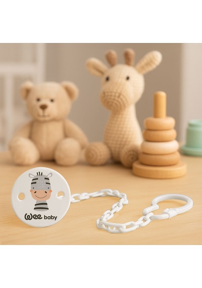 Wee Baby Desenli Emzik Askısı Gri