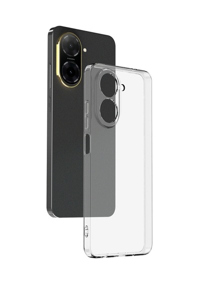 Kvy Xiaomi Poco C71 Kamera Korumalı Süper Silikon Kılıf Şeffaf