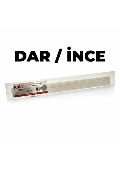 Ruby Parts Pp Dar - İnce Beyaz Plastik Kaynak Çubuk 15 Parça