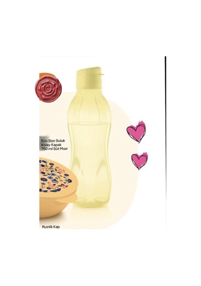 Eco Şişe Suluk Kolay Kapak 500ml Süt Mısır Sarı
