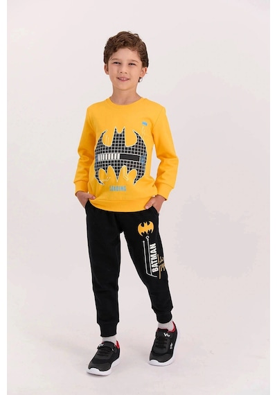 Batman Lisanslı Sarı Erkek Çocuk Eşofman Takımı