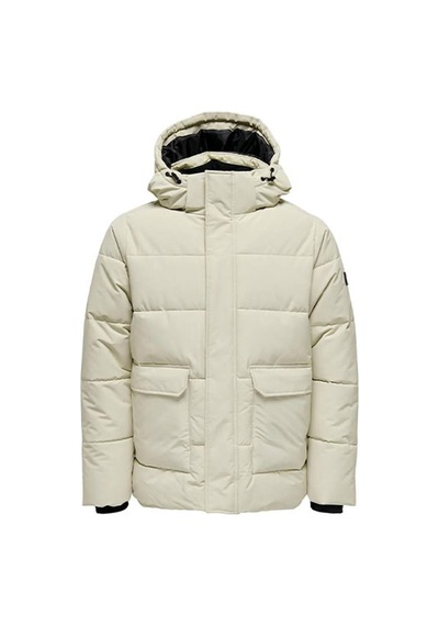 Only Erkek Ceket Onscarl Life Quilted Jacket Noos Otw 22025825-silver Lining Gri
