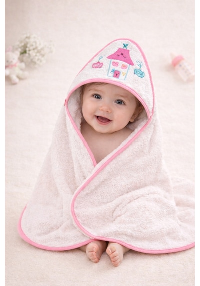 İqon Pamuklu Bebek Havlusu Pink Home Çok Renkli