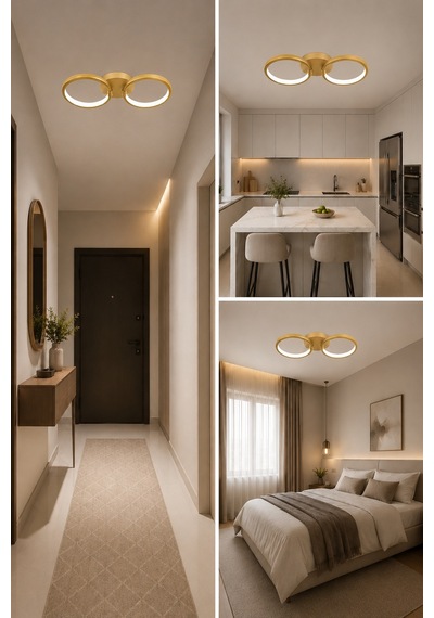 AvizeGO Onto Led Plafonyer Avize Beyaz Işık Eskitme