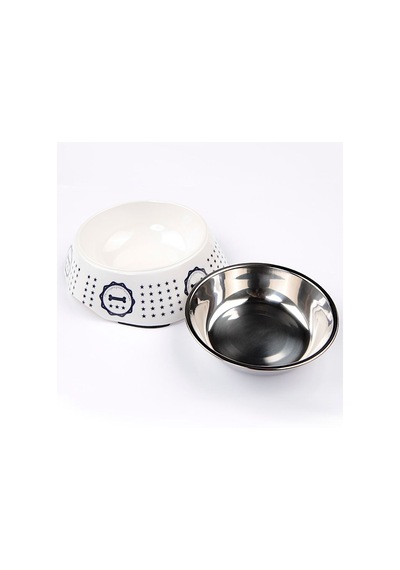 Bobo BO-3134H(A5) Kemik Desenli Melamin Kaplı Köpek Mama Kabı 150 ML