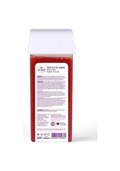 Vi-vet Roll-on Pudralı Kartuş Sir Ağda 100ml - 24'li Paket