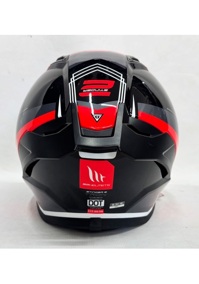 Mt Stinger 2 Tron B15 Şefaf Vizörlü V-28B Kapalı Kask Parlak Kırmızı