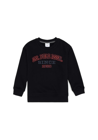 U.S. Polo Assn. Erkek Çocuk Siyah Bisiklet Yaka Sweatshirt 50313843-VR046