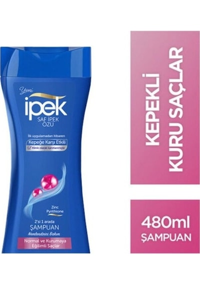 İpek 2si1 Arada Şampuan Normal ve Kurumaya Eğilimli Saçlar 480 ML
