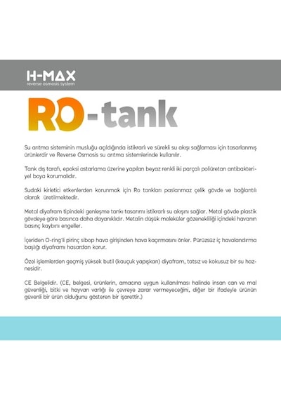 Hanedan Metal Tank 8 LT 2.2 Galon Su Arıtma Tankı Hanedan Metal Tank 8 LT 2.2 Galon Su Arıtma Tankı