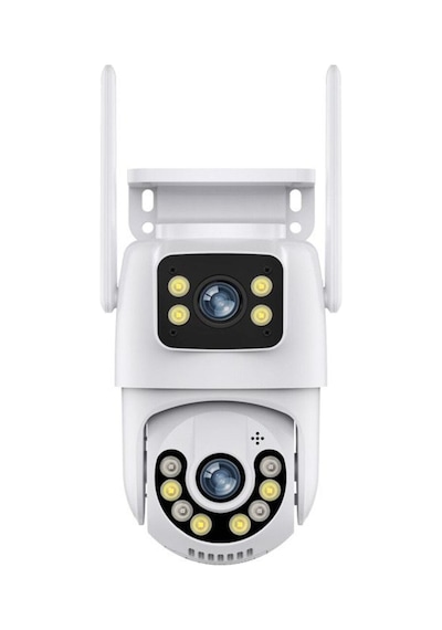 Full Hd 1080p Ip66 Wifi Akıllı Haraket Sensörlü Takip Su Geçirmez 2+2mp 4mp Çift Lens İp Kamera