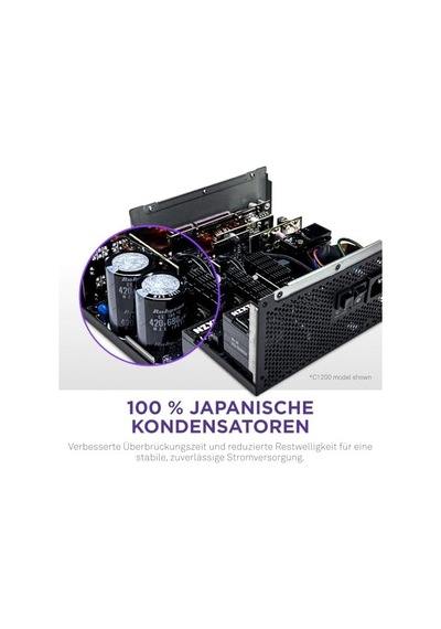 Nzxt C1200 1200w 80 Atx 3.1 Tam Modüler Siyah Güç Kaynağı