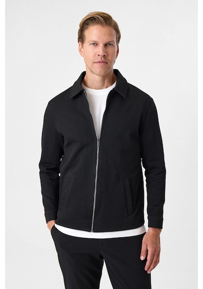 Back And Bond Siyah Regular Fit Fermuarlı Diagonel Mont Çok Renkli