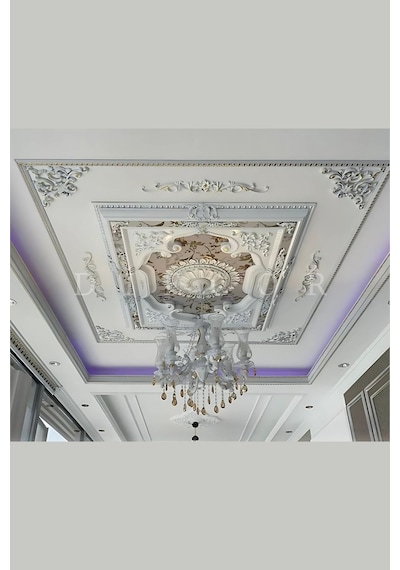 Diecor Dekoratif Polimer Sarı Beyaz, Mobilya, Duvar Ve Tavan Motifi Sarı Beyaz 16 X 16 Model:xa76