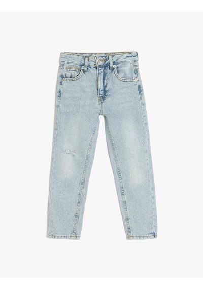 Koton Pamuklu Beli Ayarlanabilir Lastikli Denim Pantolon Lıght Indıgo 5skb40015td Açık Mavi Koton Pamuklu Beli Ayarlanabilir Lastikli Denim Pantolon Lıght Indıgo 5skb40015td Açık Mavi