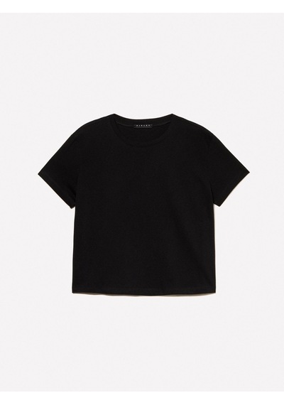 Sisley Pamuk Bisiklet Yakalı T-shirt Kadın Siyah T-shirt - 325a3ı1xl101s
