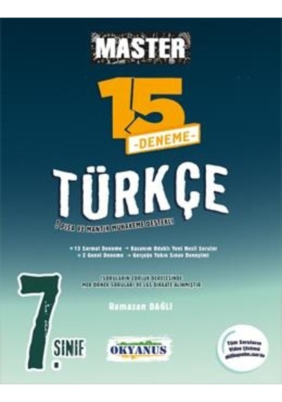 Okyanus Yayın 7. Sınıf Master 15 Türkçe Denemesi Okyanus Yayın 7. Sınıf Master 15 Türkçe Denemesi