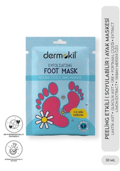 Dermokil 2 Adet Yoğun Nemlendirici Ayak Maskesi Ve 2 Adet Peeling Etkili Ayak Maskesi