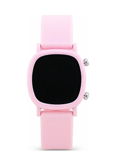 Saattino Pembe Dijital Kız Çocuk Kol Saati Led Ekran Cüzdan Hediyeli St-304408 Siyah