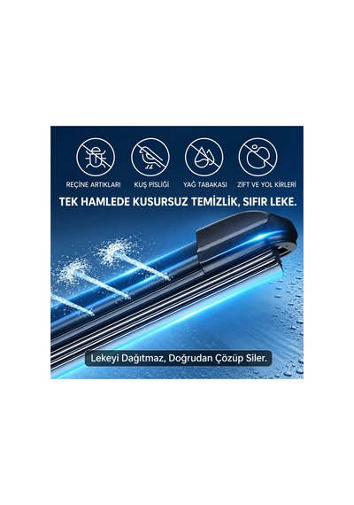 Audi A1 Silecek 2010 2018 Uyumlu Maybach Tipi Akıllı Su Fıskiyeli Silecek Seti Ön Takım