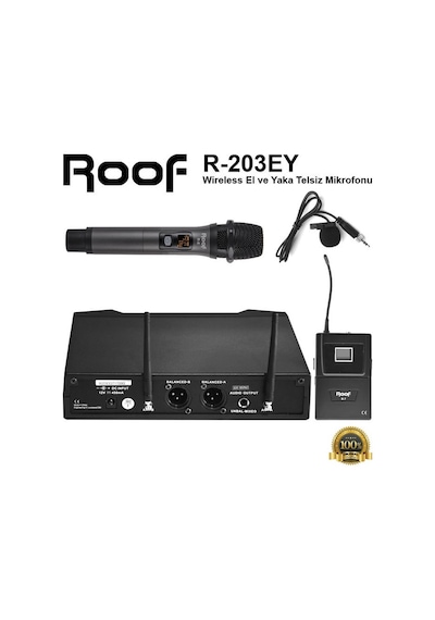 Roof R-203ey El ve Yaka Telsiz Mikrofon