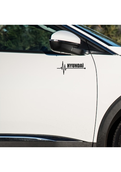 Hyundai Elantra Sticker Sol Sağ Yan Ayna Altı Araç Markalı Sticke