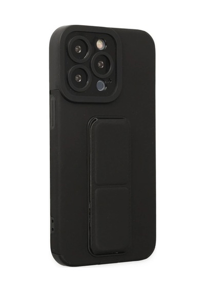 Apple İphone 13 Pro Kılıf Mega Standlı Silikon - Siyah 0.2M-Çok Renkli