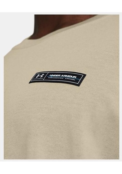Under Armour Ua Hw Armour Label Ss Erkek T-shirt-28046-bej Bej
